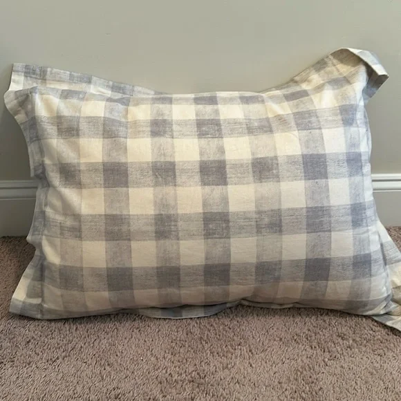 Gray Rhett Check Standard Sham - Picture 1 of 1